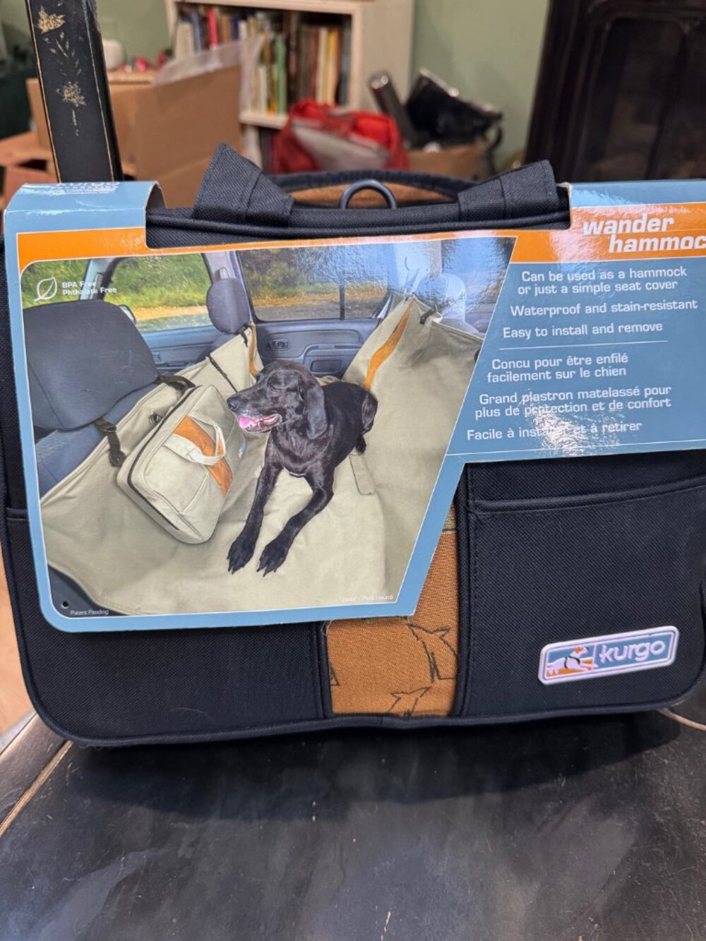 NWT Kurgo Wander Dog Hammock Car Seat Cover | Car Seat Protection | Black - Picture 5 of 5